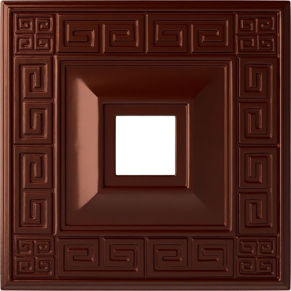 Ekena Millwork Eris Ceiling Medallion (Canopies up to 9 7/8"), 18"W x 18"H x 3 1/2"ID x 1 1/8"P, Antique Copper CM18ERACS - main
